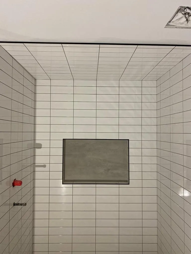 1x2 tile setup for commercial showers