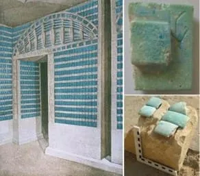 Glazed tile from an Egyptian tomb