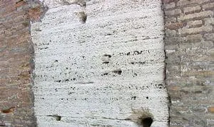 Roman travertine tiling