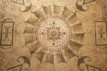 Greek mosaic made from tesserae